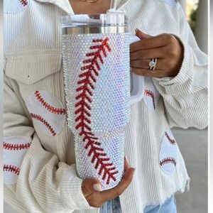 Sparkle baseball tumbler!